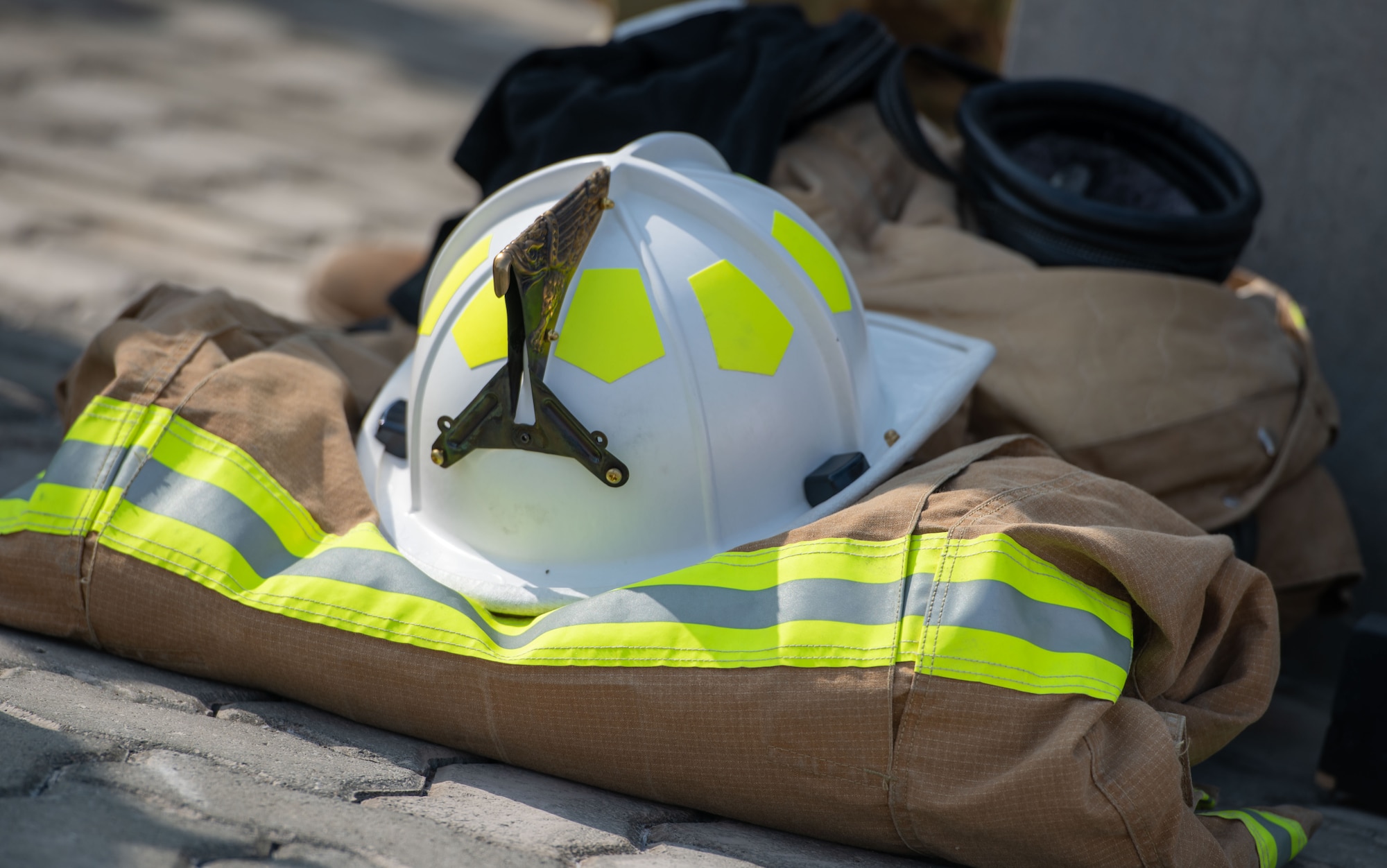 A photo of firefighter's equipment.