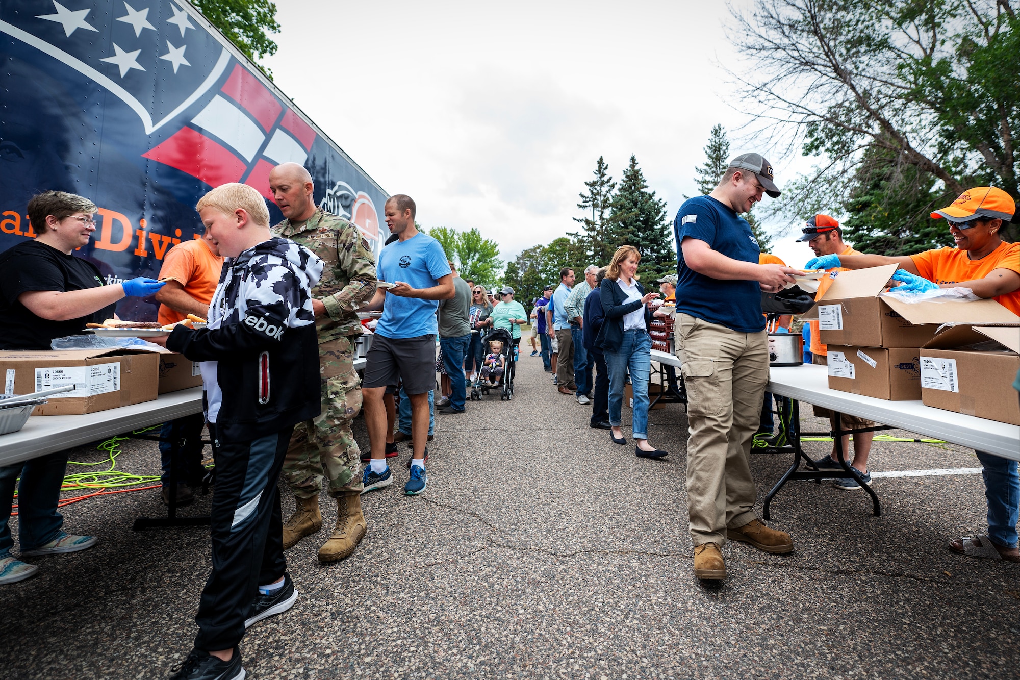 U.S. Air Force Airmen from the 133rd Airlift Wing and their families and friends participate in Family Day activities in St. Paul, Minn., Sept. 10, 2023.