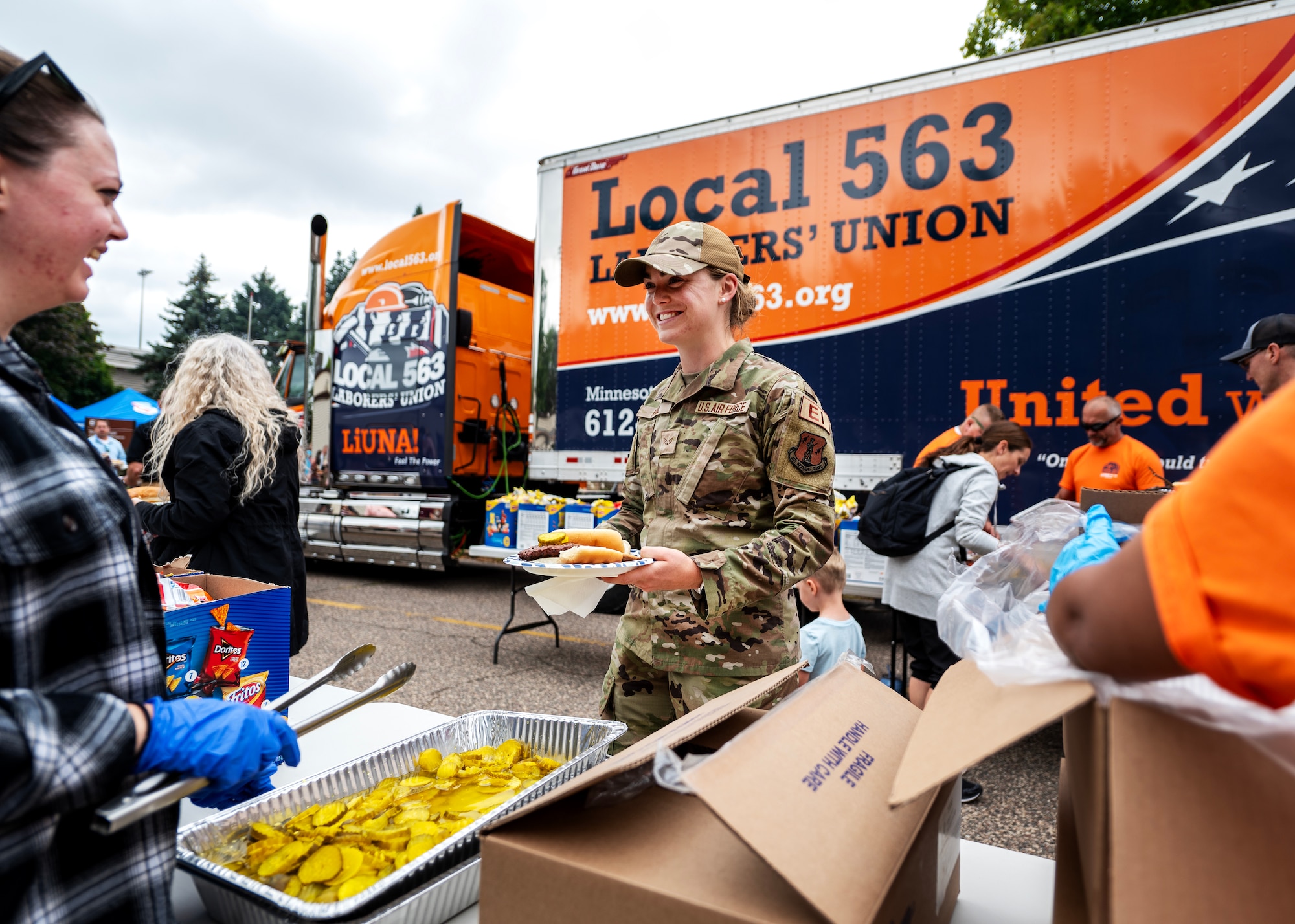 U.S. Air Force Airmen from the 133rd Airlift Wing and their families and friends participate in Family Day activities in St. Paul, Minn., Sept. 10, 2023.