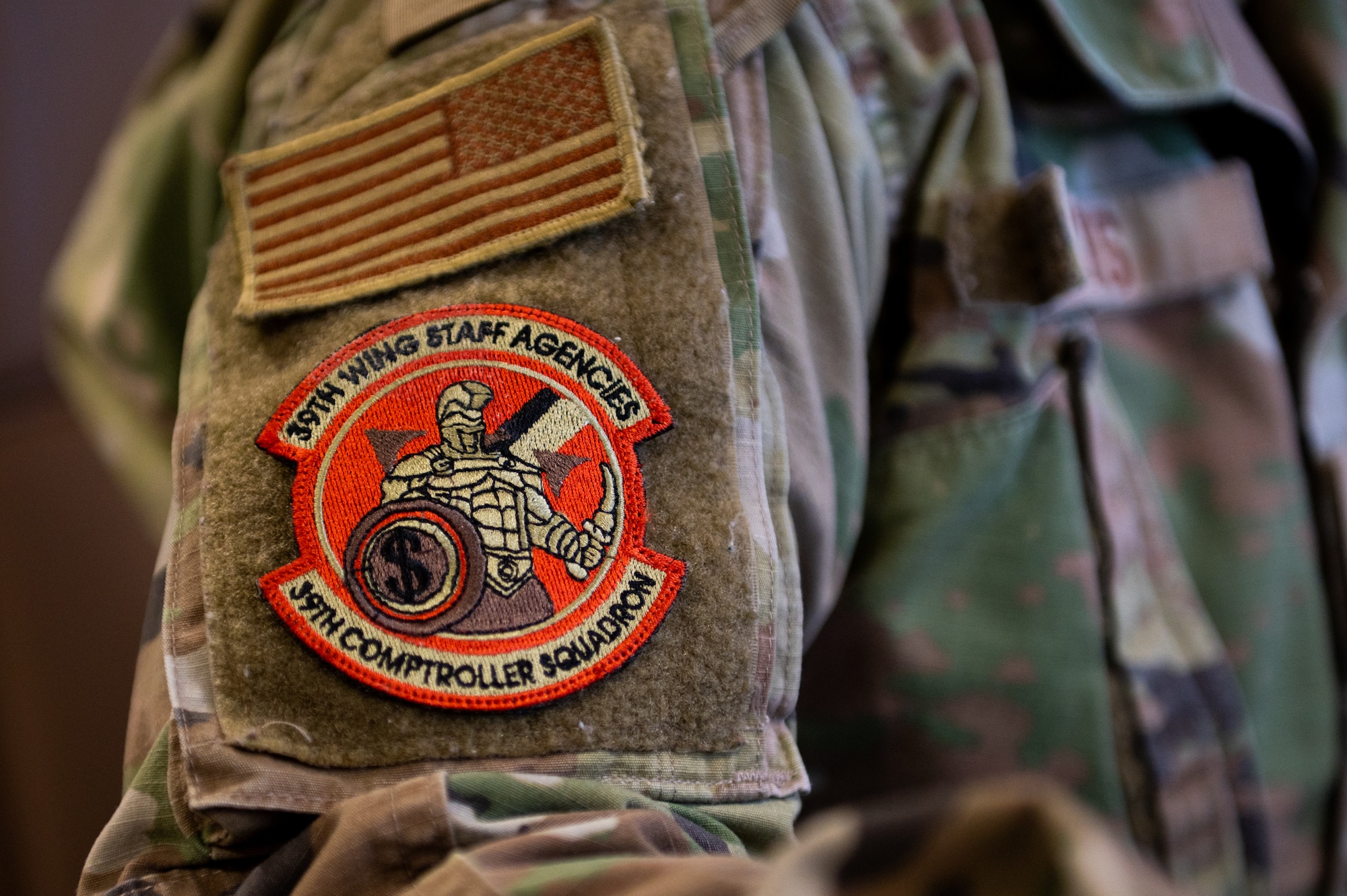 A 39th Comptroller Squadron and Wing Staff Agency patch.