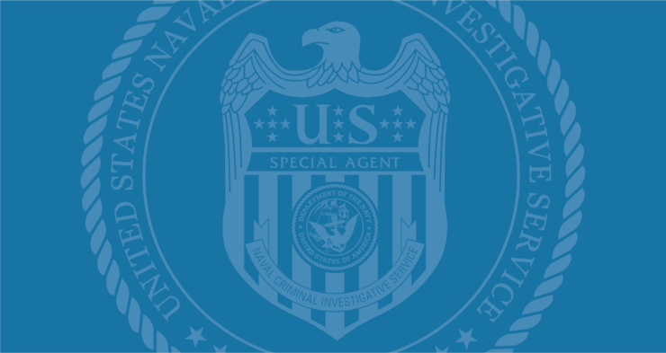 NCIS seal tile asset with blue gradient overlay