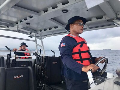 U.S. Coast Guard Forces Micronesia/Sector Guam and Station Apra Harbor personnel team up with seven local CNMI departments to conduct a comprehensive Search and Rescue Exercise off the coast of Saipan near Managaha Island on Sept. 7 and 8, 2023. Building upon the foundations of a 2022 SAREX, this two-day event showcased interagency coordination, expertise, and invaluable training that are critical for the success of real-world search and rescue operations. The event involved more than 40 participants from various agencies, including the Department of Public Safety, Department of Fire and Emergency Management Services, Customs and Biosecurity, CPA Port Police, and several environmental quality departments. It commenced with a simulated 911 call reporting a vessel on fire a few nautical miles off the coast. Six boats carrying over 30 rescue personnel were underway within an hour, implementing the search pattern lessons the Coast Guard team provided the previous day. (Courtesy photo)