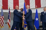 The 179th Airlift Wing, an Ohio Air National Guard unit, is redesignated as the 179th Cyberspace Wing during a ceremony held Sept. 9, 2023, at Mansfield-Lahm Air National Guard Base, Mansfield, Ohio. The redesignation is historically significant as the first Air National Guard base in the nation to become a cyberspace wing. (U.S. Air National Guard photo by Tech Sgt. Alexis Wade)