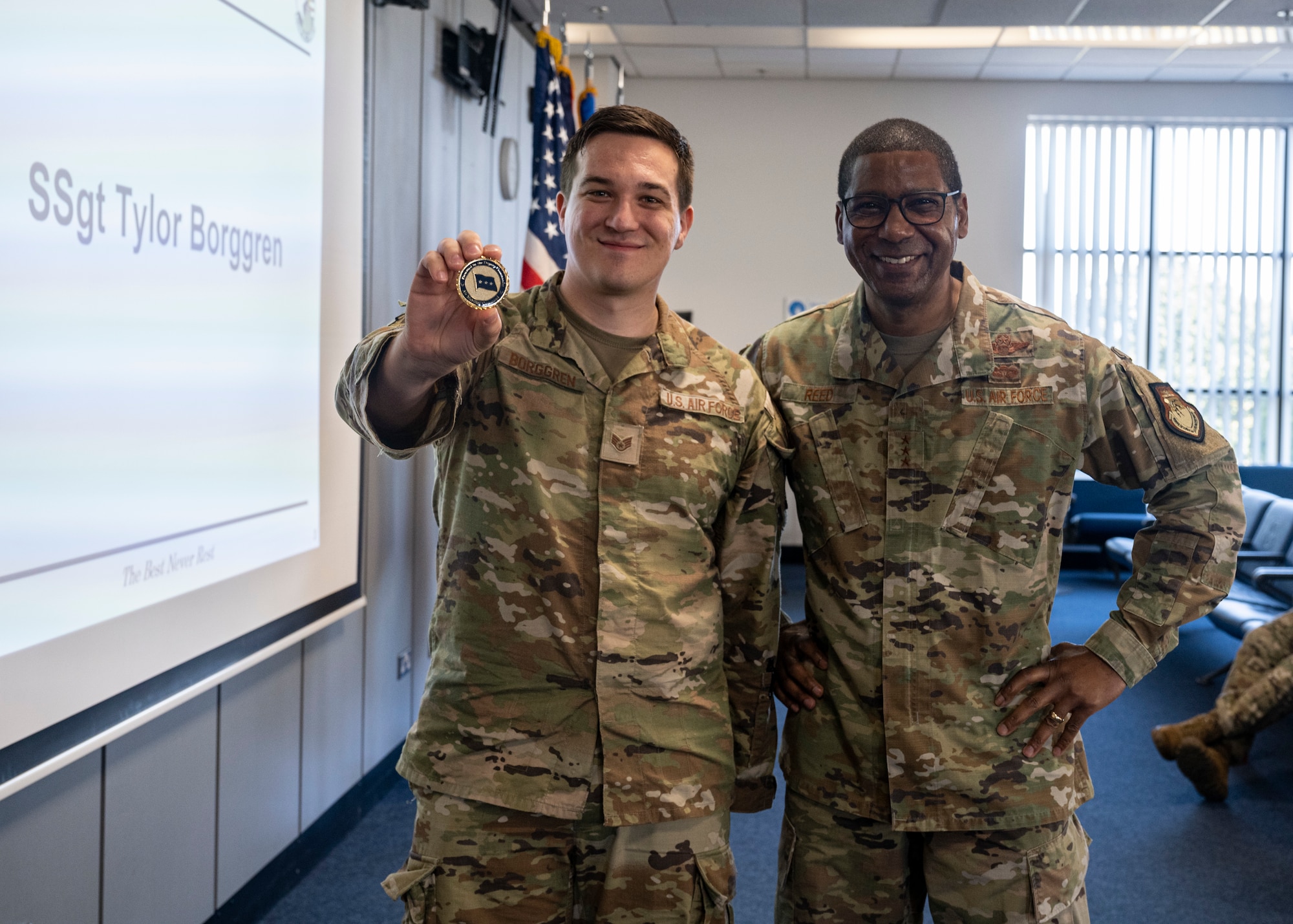 Reed’s visit to the 727th AMS allowed him to tour different sections of the squadron, providing an opportunity to highlight Airmen and personnel from the squadron.
