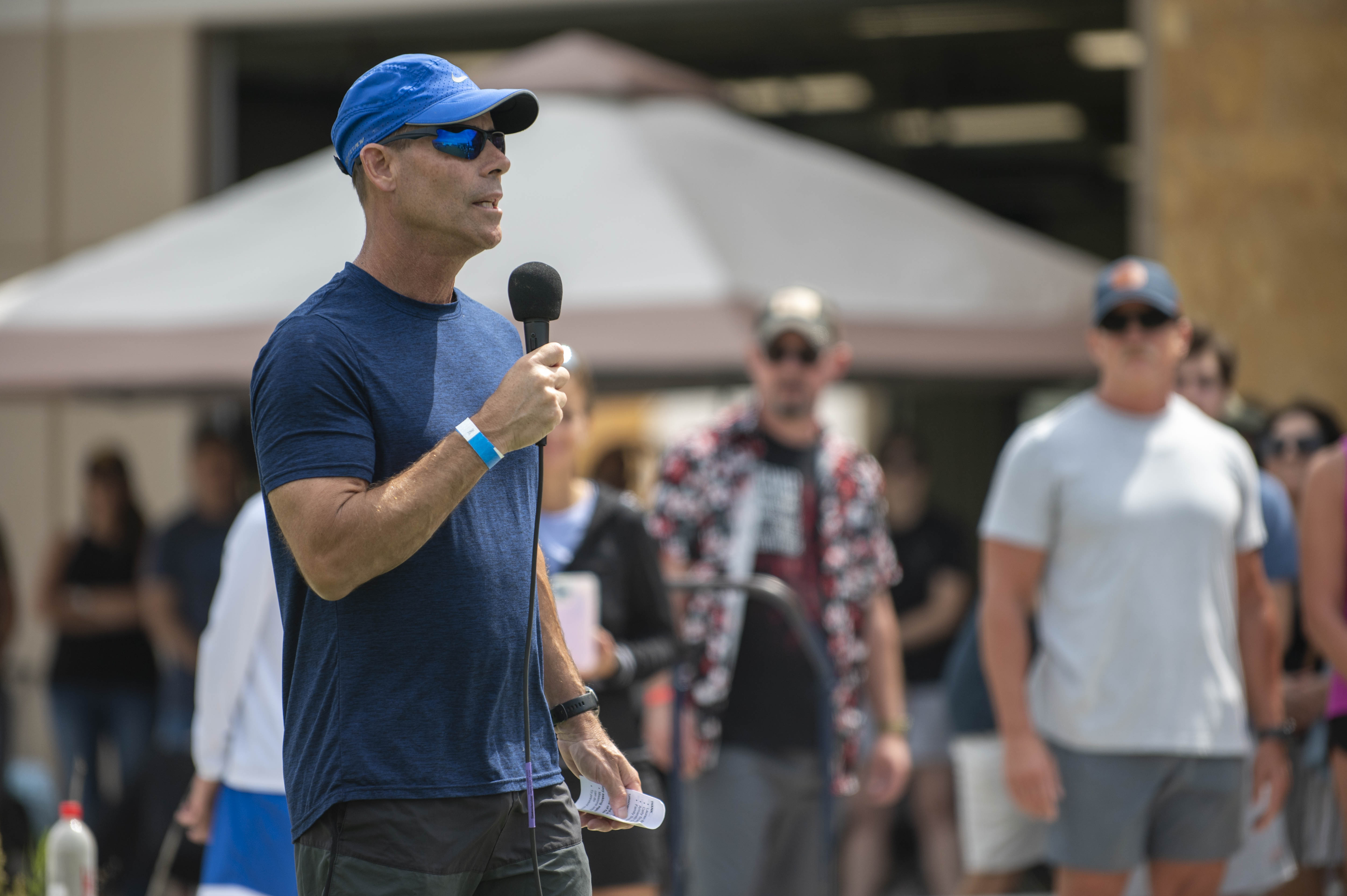 Rear Adm. Keith B. Davids, commander, Naval Special Warfare
Command, speaks to families during the 2023 West Coast Naval Special Warfare Family Day event at
Silver Strand Training Complex.