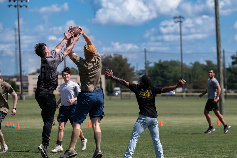 Members play football