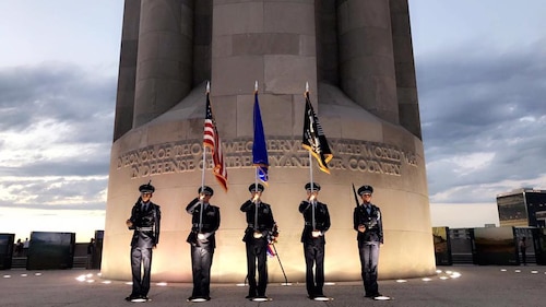 AFJROTC Color Guard at the Liberty Memorial