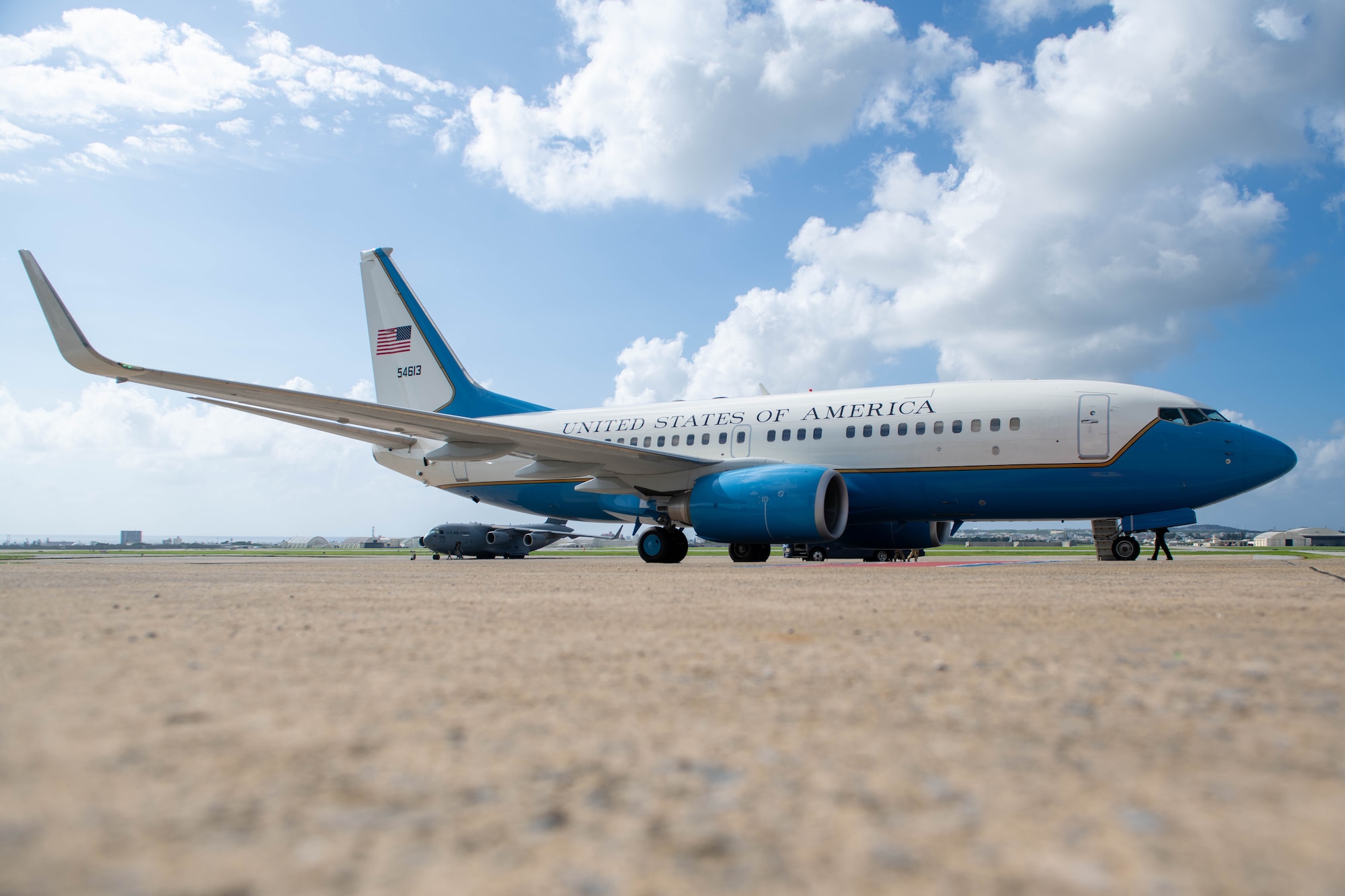 C-40 taxiing out of Kadena
