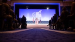 Chief Master Sgt. of the Air Force JoAnne S. Bass makes remarks at the Air and Space Forces Association's Air, Space & Cyber Conference in National Harbor, Md., Sept. 13, 2023. (U.S. Air Force photo by Staff Sgt. Stuart Bright)