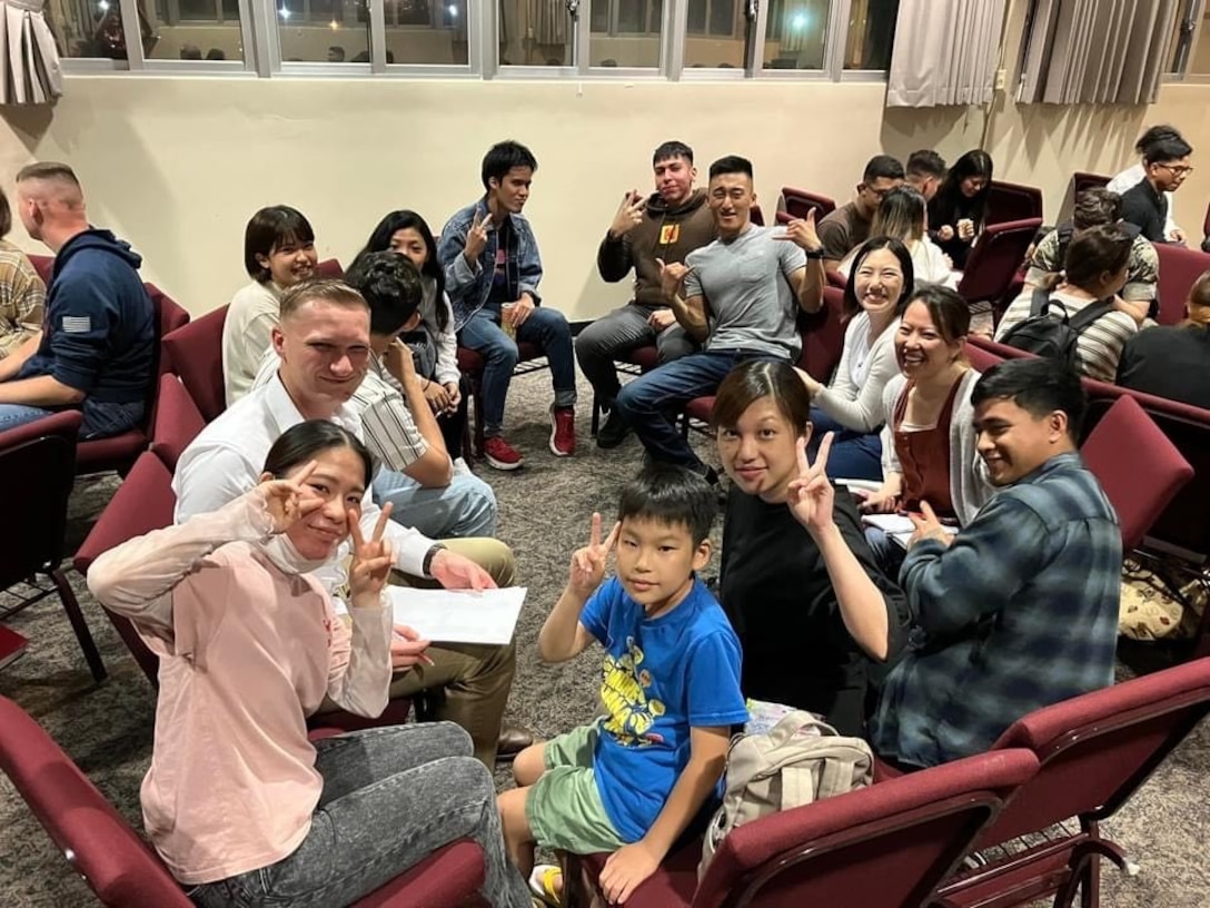 Every Tuesday – Marines from across MCAS Futenma teach English to Okinawa residents during the weekly English language discussion group hosted by the MCAS Futenma Religious Ministry Team.