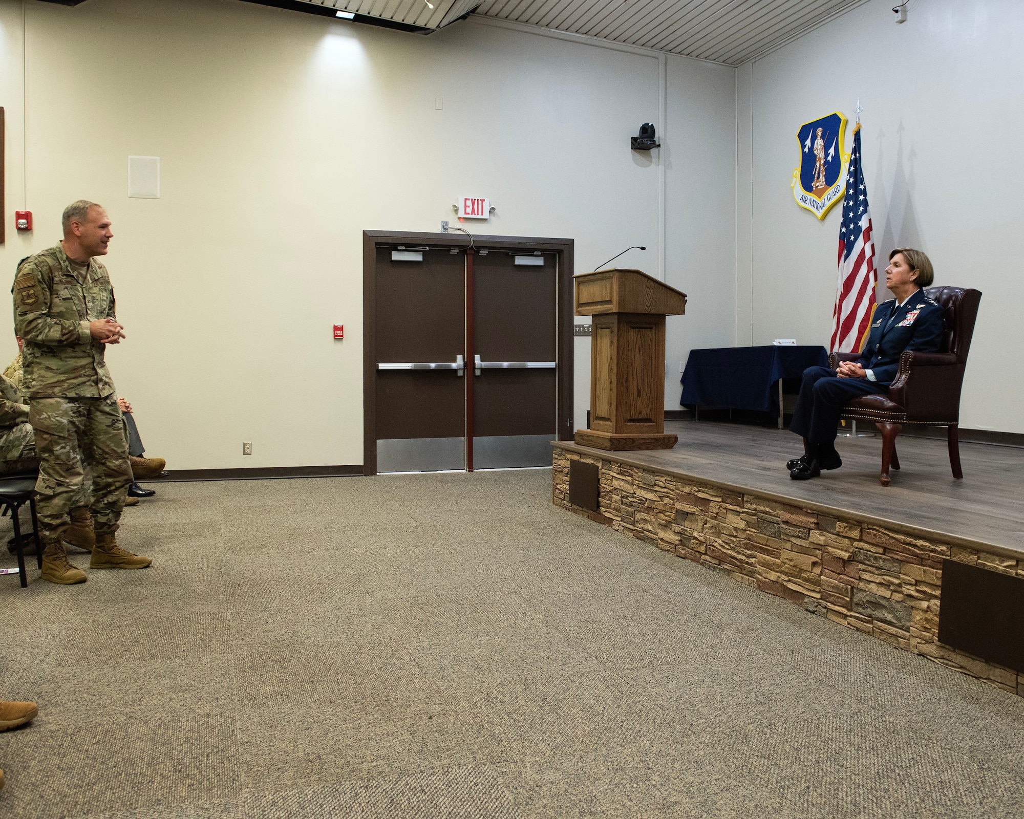 General (Ret) Lori Robison at the 147th Attack Wing