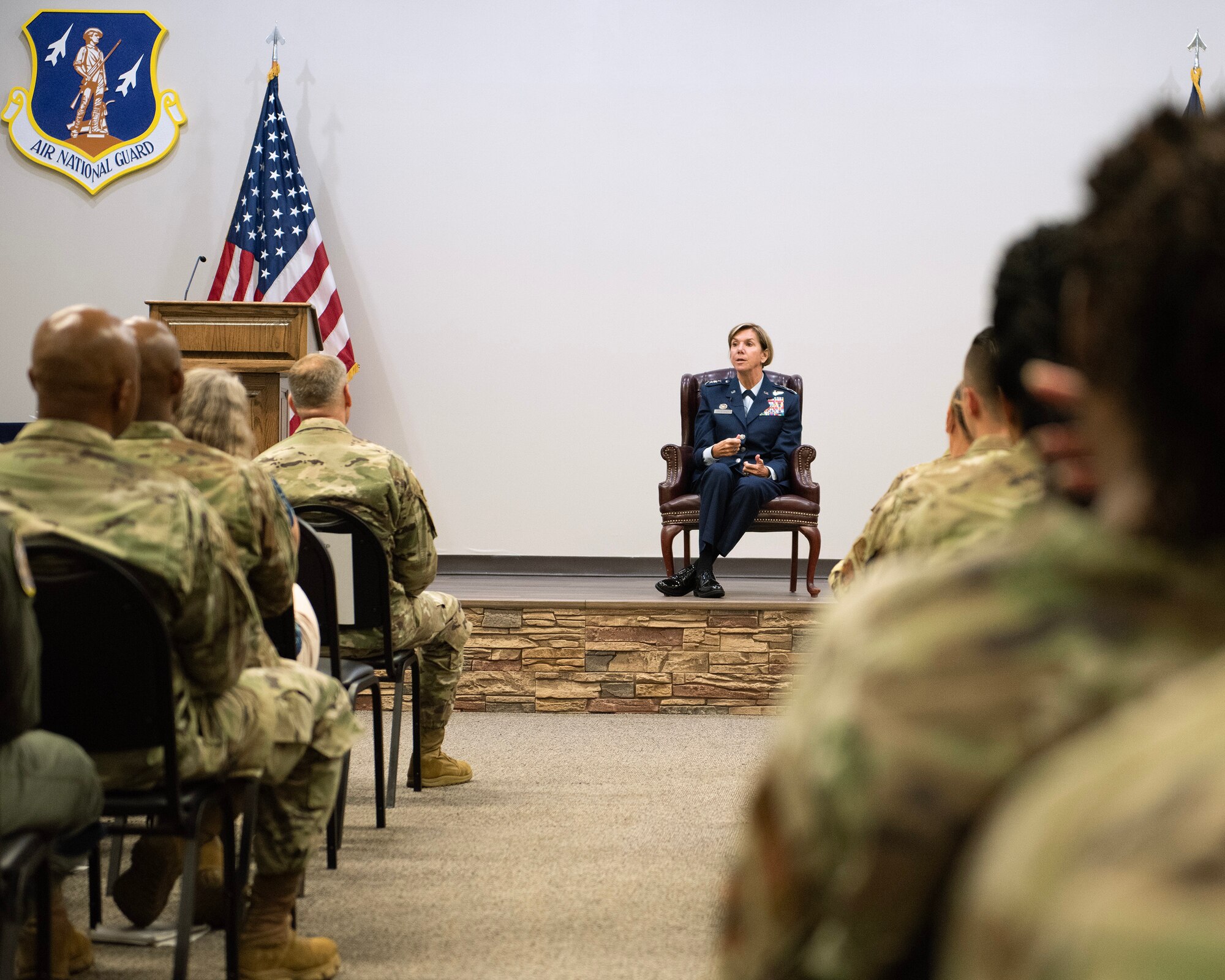 General (Ret) Lori Robison at the 147th Attack Wing