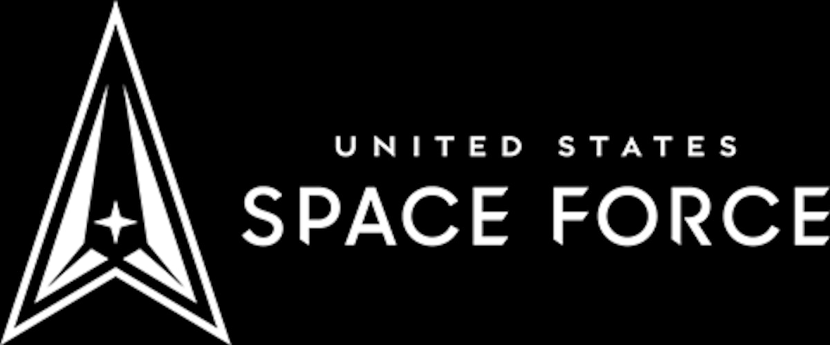 Space Force logo on black background