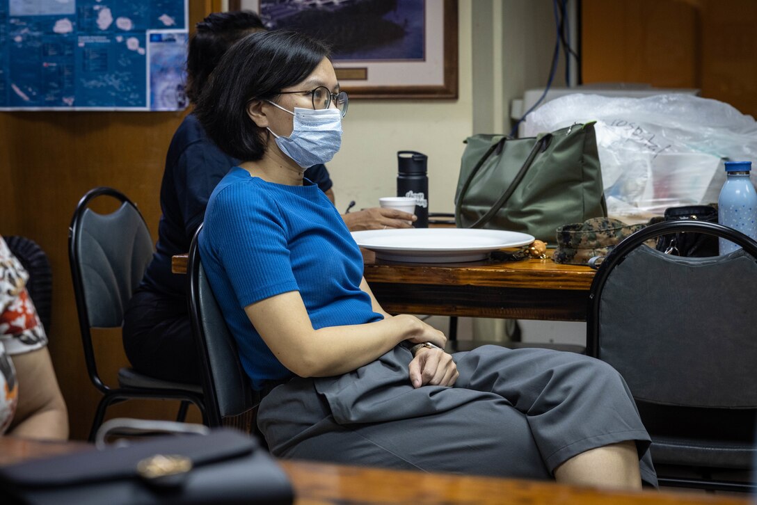 Dr. Darlene Belonio, an Internal Medicine Physician at Belau National Hospital, participates in point of care ultrasound training at Belau National Hospital on Koror, Republic of Palau, Sept. 8, 2023. The United States and the Republic of Palau continue to enhance interoperability by providing regional security, real-world training and community relations projects while forward deployed in the Indo-Pacific area of responsibilities during MCED – Palau 23.2. (U.S. Marine Corps photo by SSgt. David Bickel)