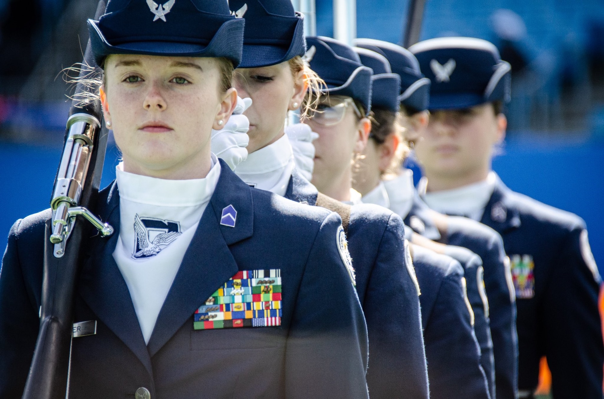 AFJROTC Cadets from Clover High School Present the Colors