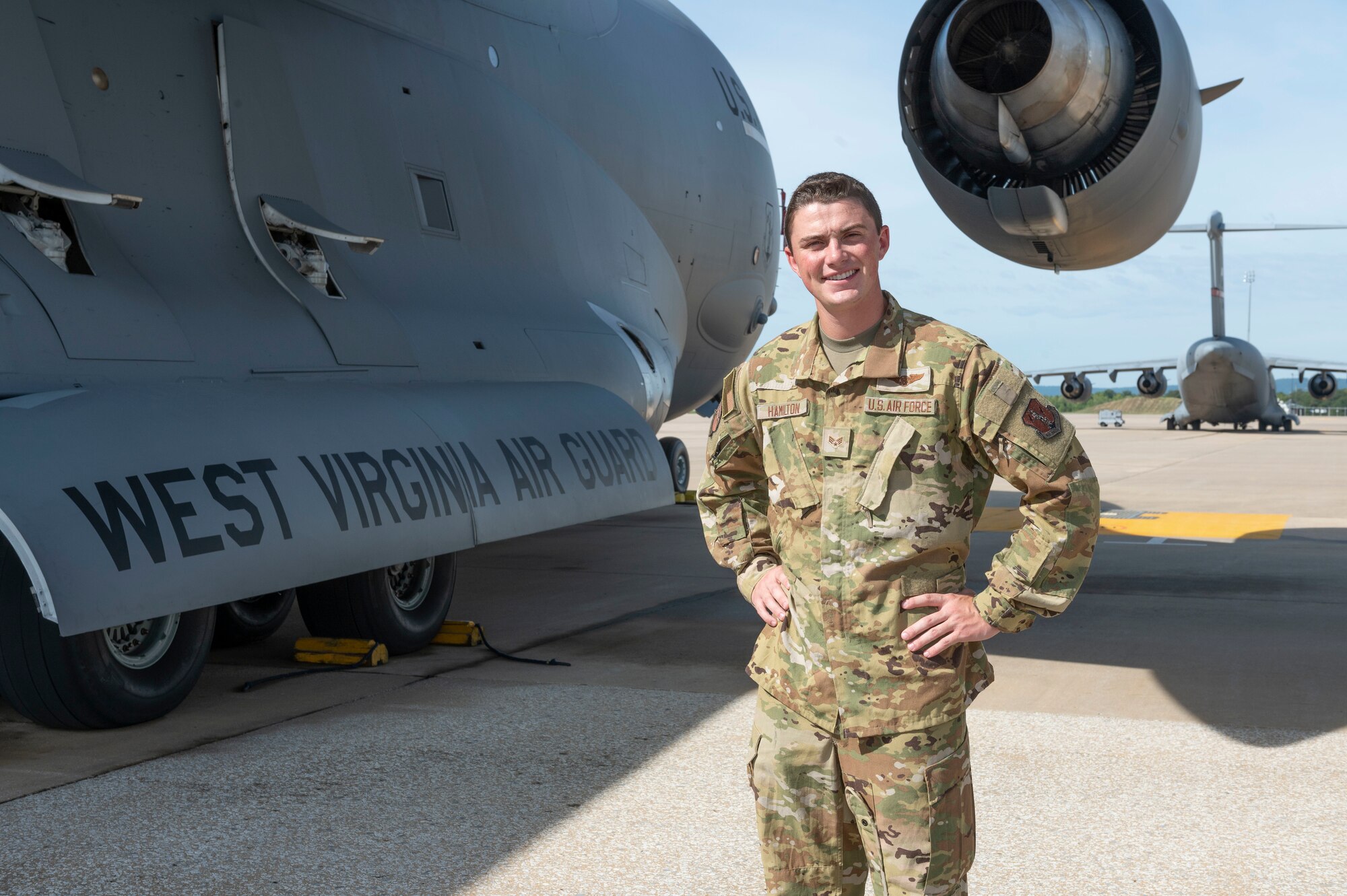 U.S. Air Force Senior Airman Spencer Hamilton is a loadmaster for the 167th Airlift Squadron and he is the 167th Airlift Wing Airman Spotlight for September 2023