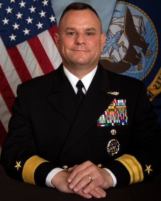 Official studio photo of Rear Adm. Benjamin Nicholson, Commander, Expeditionary Strike Group Two