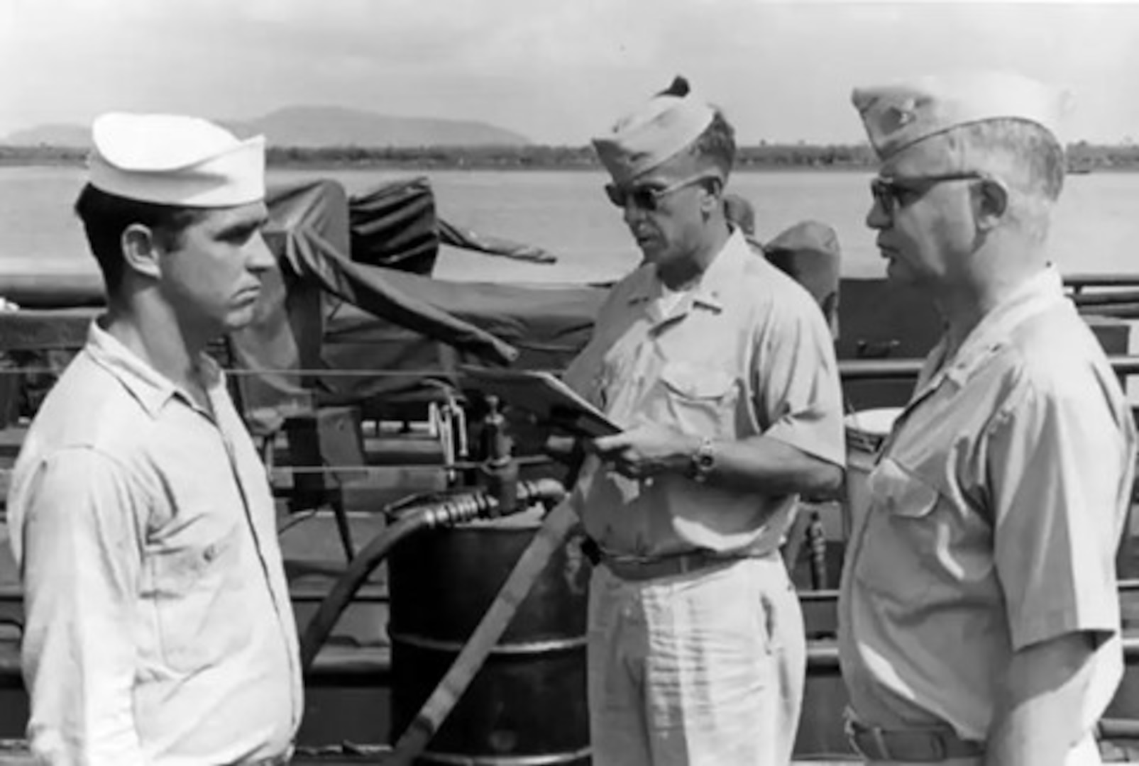 Coast Guard Gunner’s Mate Willis Goff, who volunteered for the extraction mission along with Villarreal, receives his Silver Star Medal in an official ceremony. (U.S. Coast Guard)