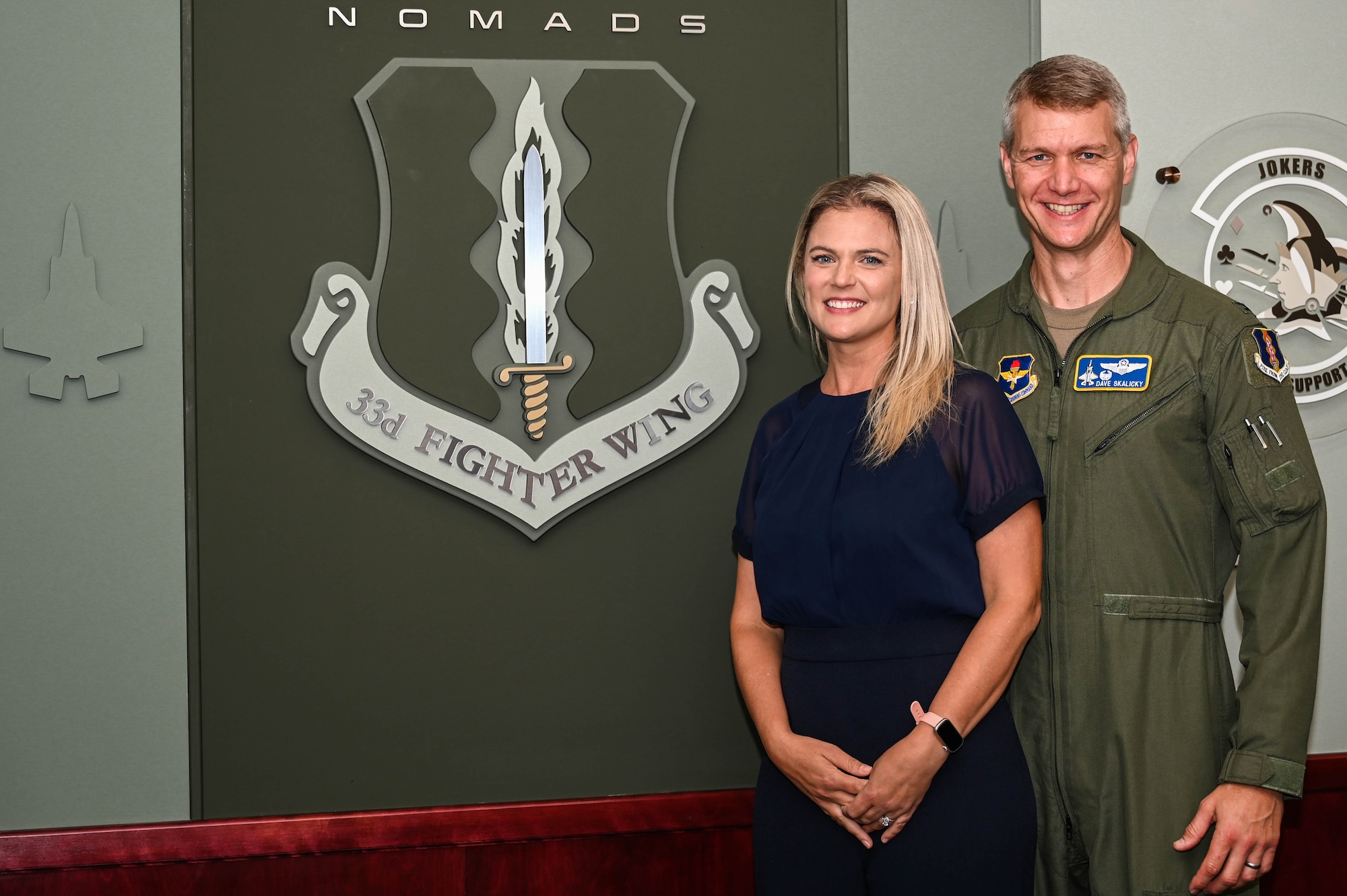 Meet the 33rd FW wing commander and his wife.