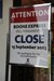 The sign alerting customers of the store closure sits in the atrium of the Army and Air Force Exchange Service shoppette on Boone National Guard Center in Frankfort. The store had opened in 1999 and will be closing its doors for good Sept. 15, 2023. (U.S. Army National Guard photo by Sgt. 1st Class Benjamin Crane)