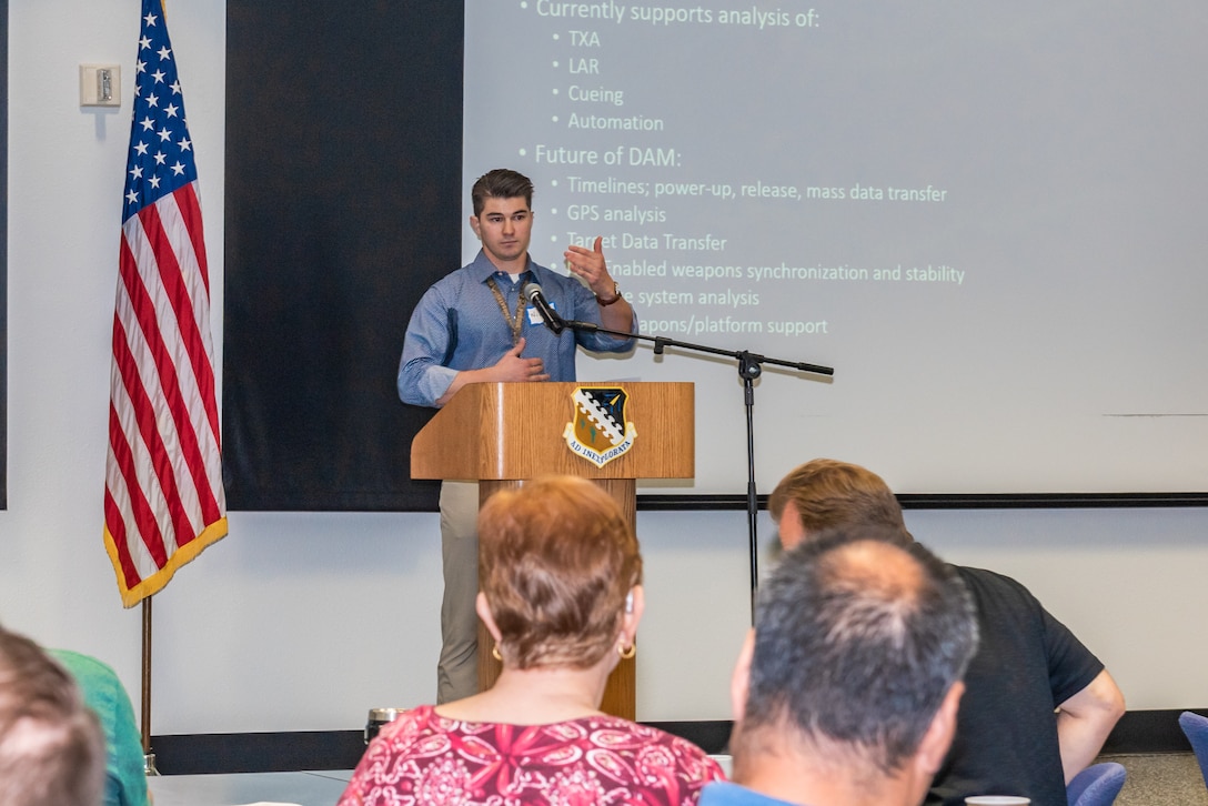 The 412th Test Wing hosted the first-ever Data Analysis Tool Summit on Edwards Air Force Base, California, Sept. 12-13. The summit featured presentations from a mix of teams and technical disciplines to foster discussions on the current and future state of data analysis tools and scalable/shareable developments in all things data analysis. (Air Force photo by Lindsey Iniguez)