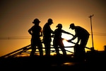 California Air National Guard Airmen build tents