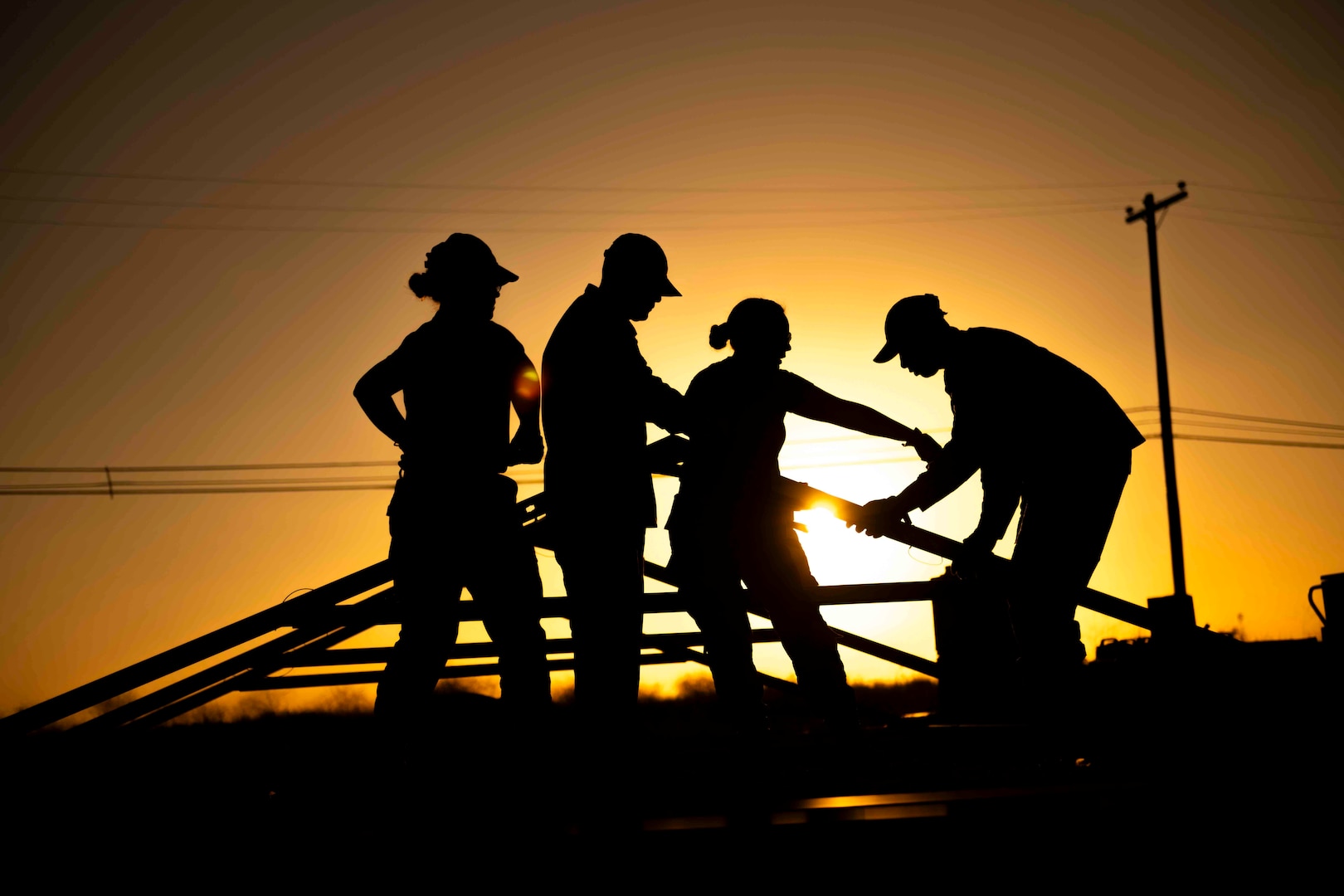 California Air National Guard Airmen build tents