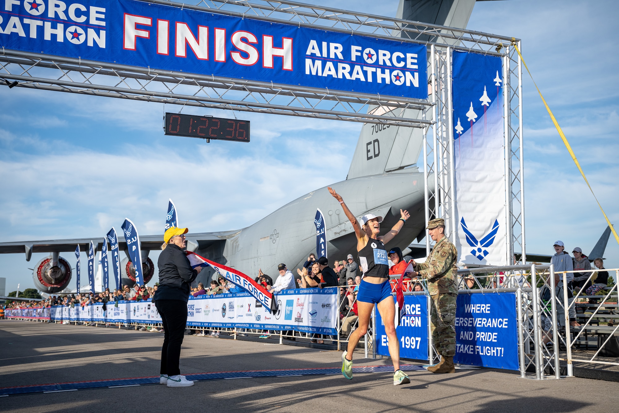 Johnston wins women's half-marathon first place