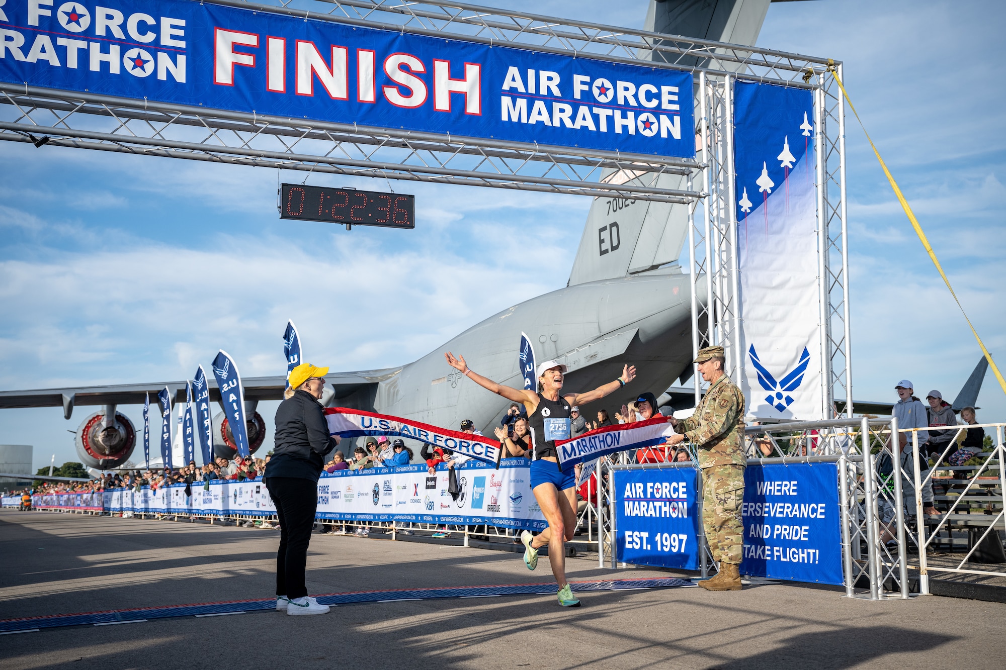 Johnston wins women's half-marathon first place