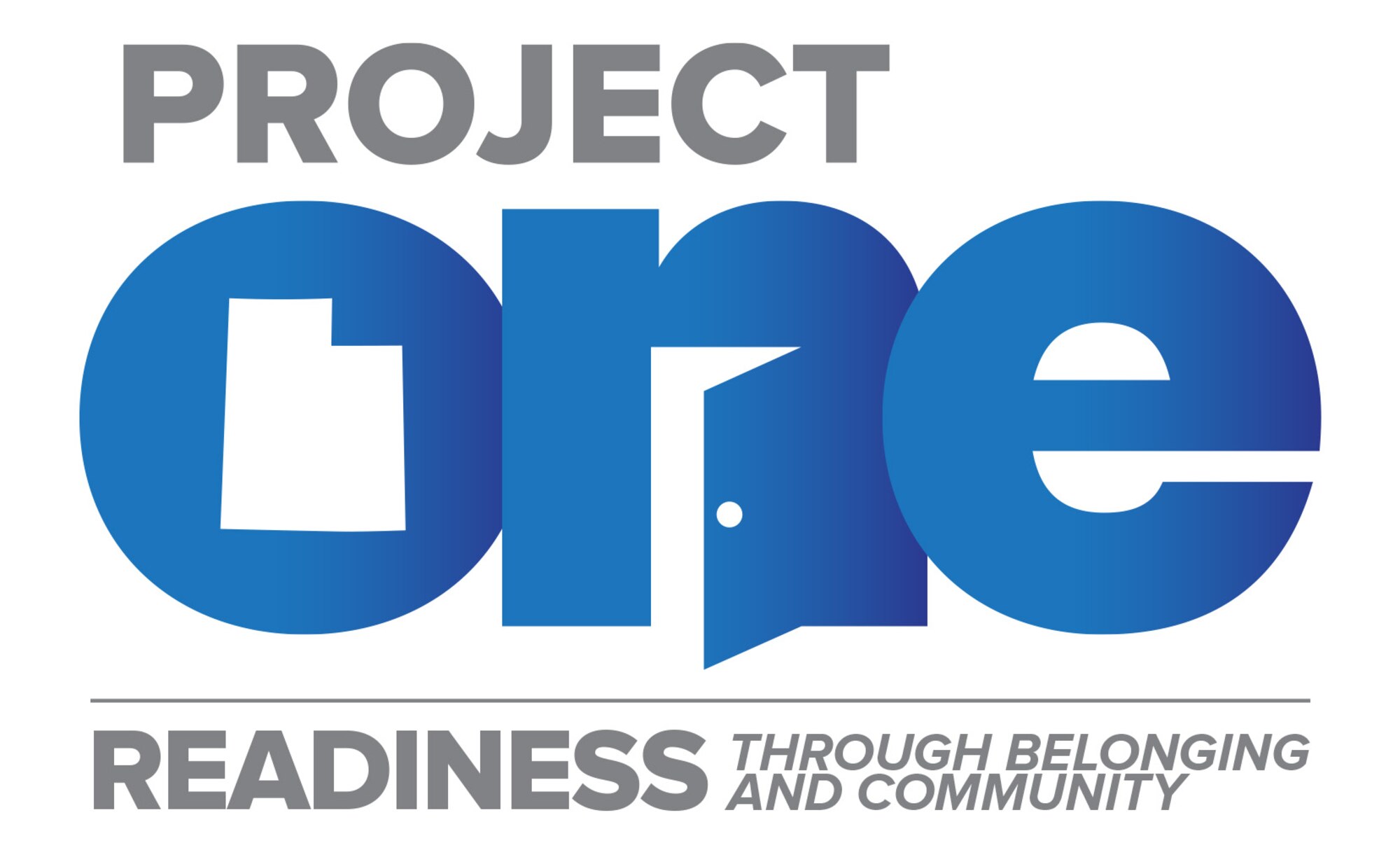 Blue and white Project ONE words