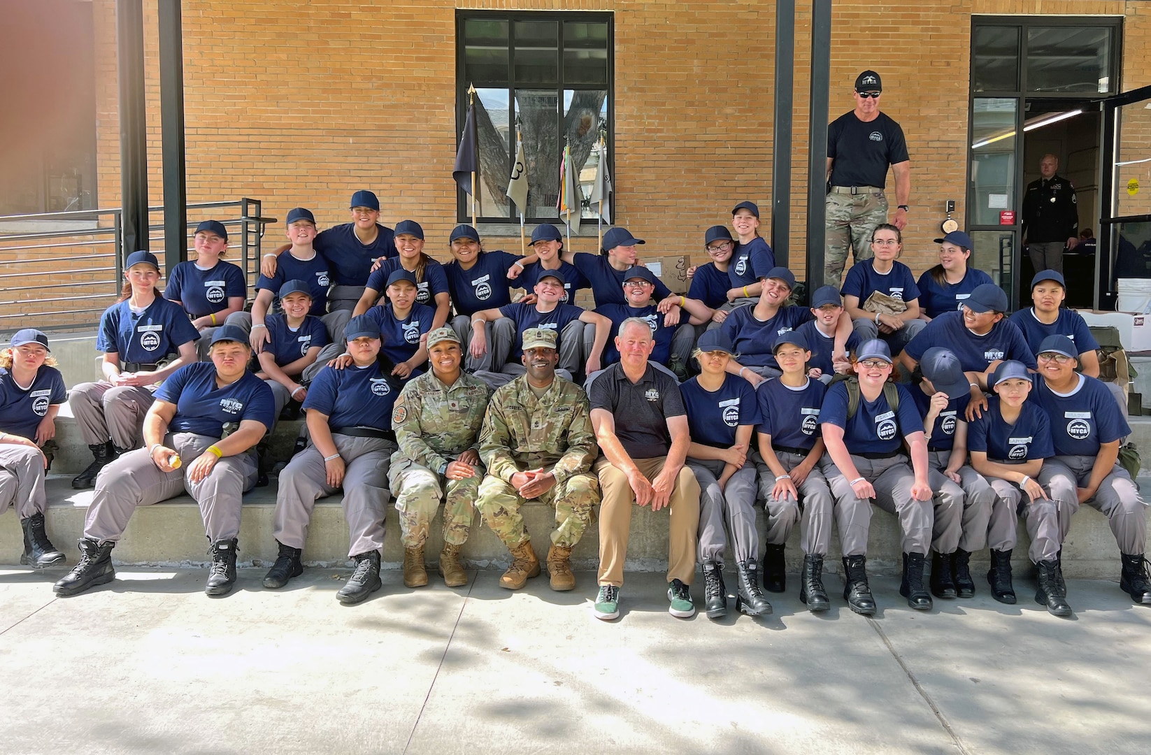 Jeff Poulton, Butte MEPS ASVAB CEP manager, assists Montana Youth Challenge Academy (MYCA) Cadets with the iCAT login process. MYCA helps teens at risk of not graduating with a residential program that uses the ASVAB Career Exploration Program to learn about their individual skills and interests.