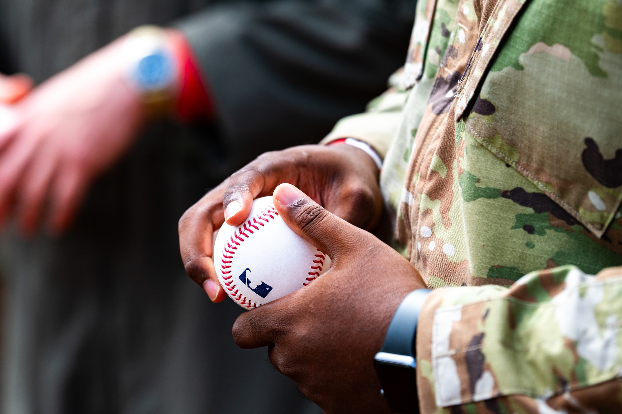 Scott Airmen during First Responders Appreciation Day at Busch Stadium