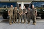 12 Sept 23 – Assistant Commandant of the Marine Corps, General Smith, and Sergeant Major of the Marine Corps, SgtMaj Ruiz, pose with some recently promoted and awarded Marines aboard MCAS Futenma.