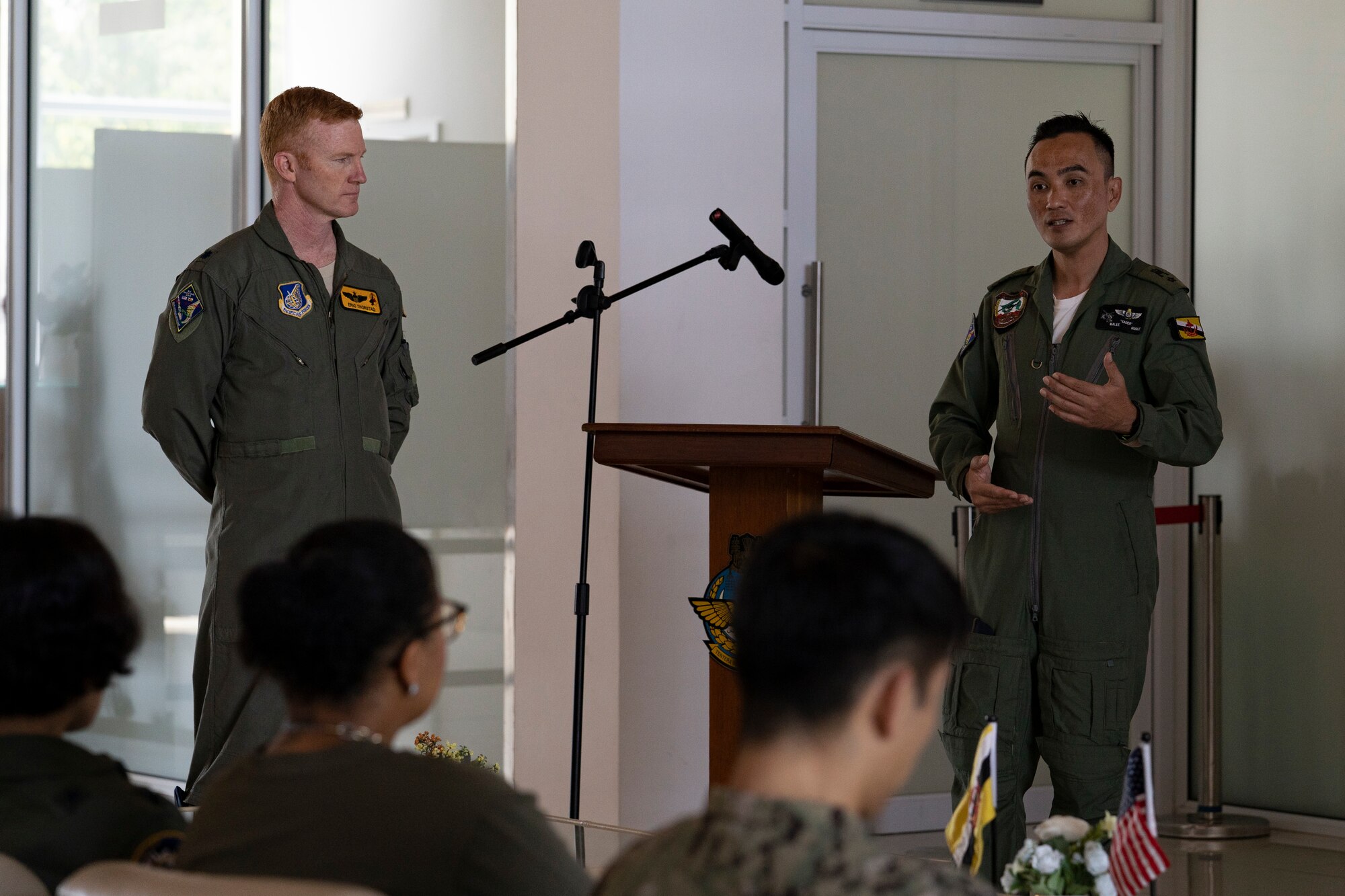 Photo of a U.S. Air Force officer speaking