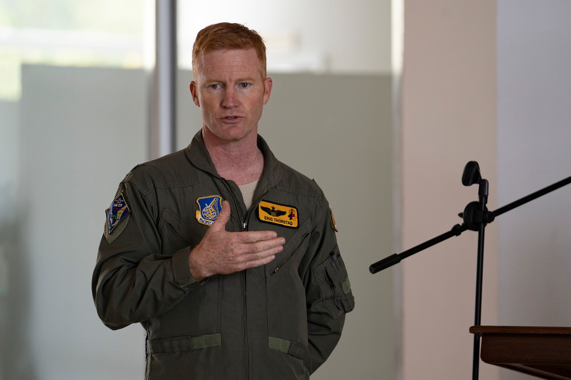 Photo of a U.S. Air Force officer speaking