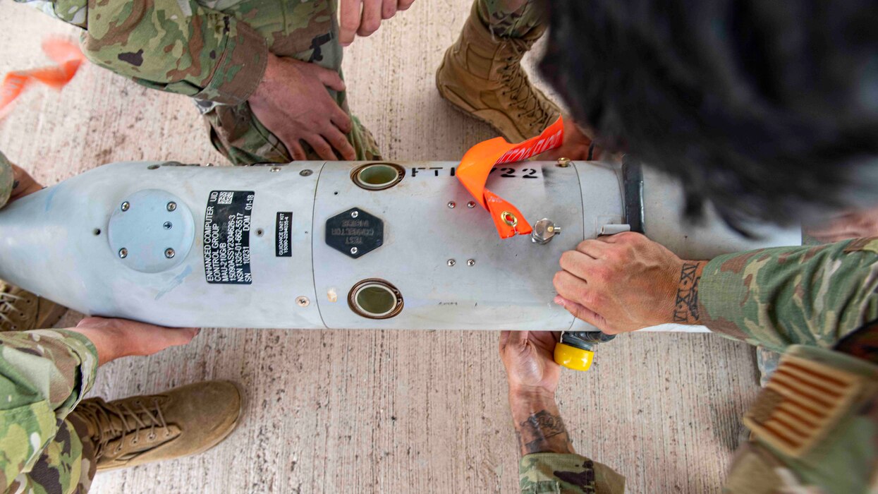 Photo of bomb having a sensor attached