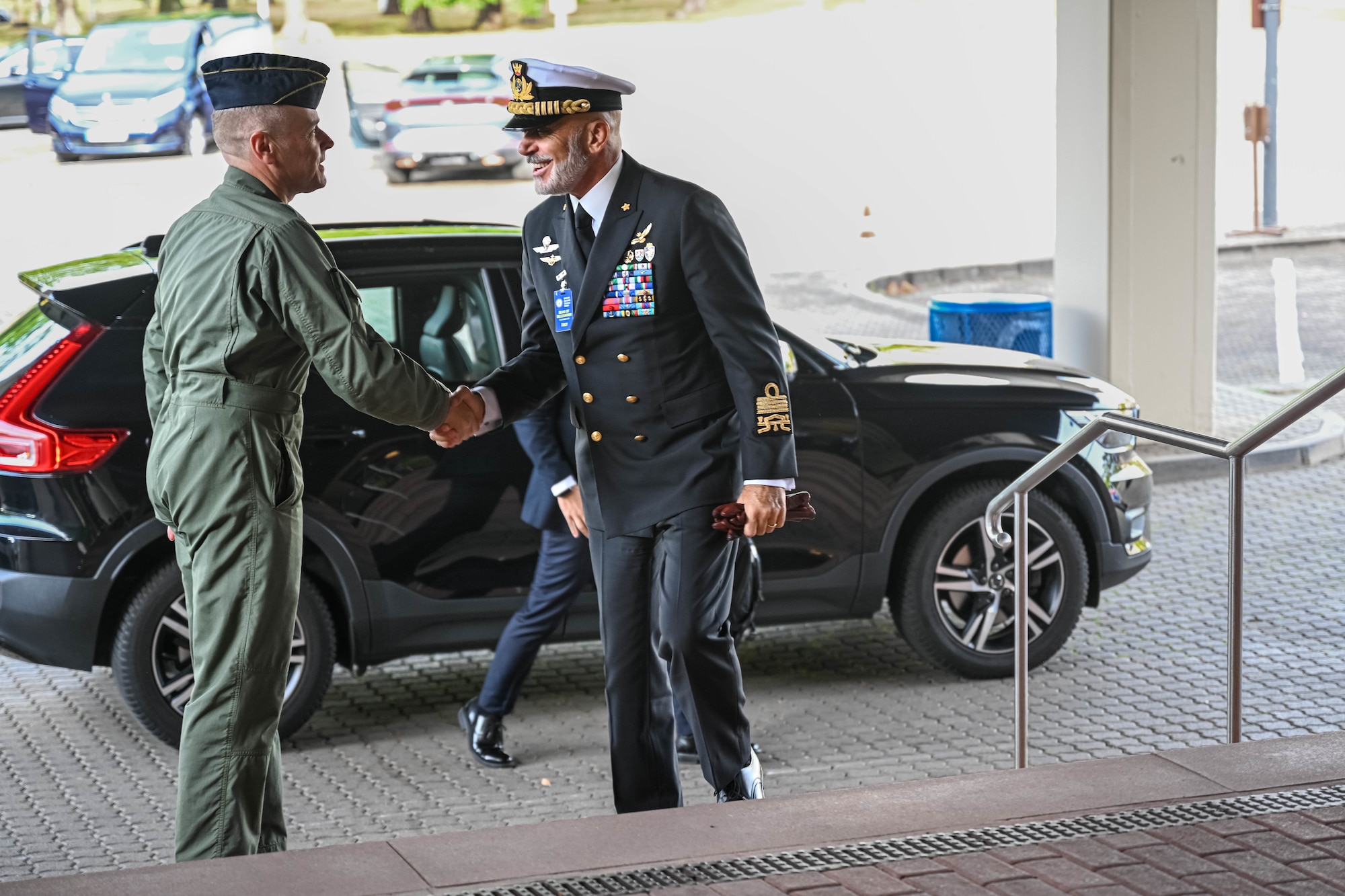 The Italian delegation arrives at the Ukraine Defense Contact Group