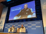 GEN Nakasone speaks at the 2023 Billington Cybersecurity Summit.