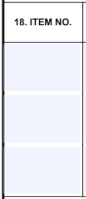 Box 18 of the Order for Supplies or Services (DD1155 Form) for Item Number (NO.) of the line item in the order