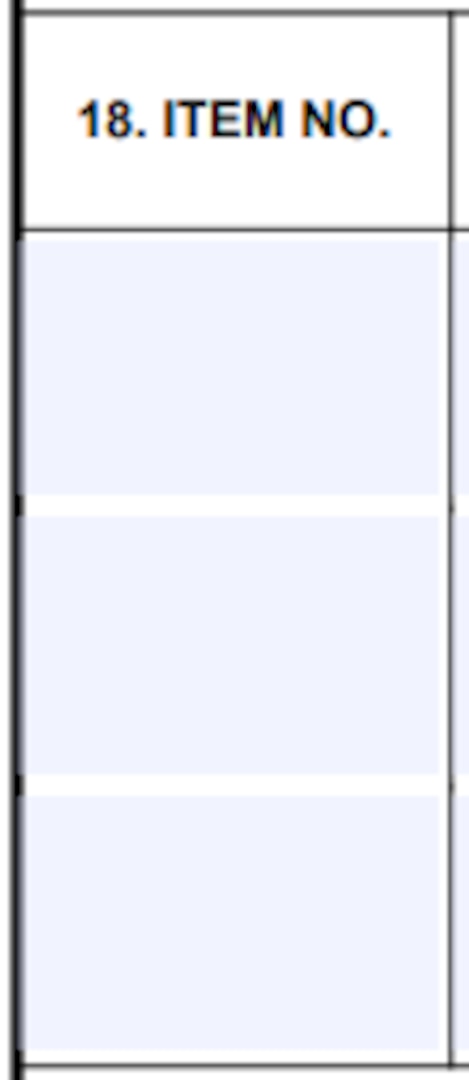 Box 18 of the Order for Supplies or Services (DD1155 Form) for Item Number (NO.) of the line item in the order