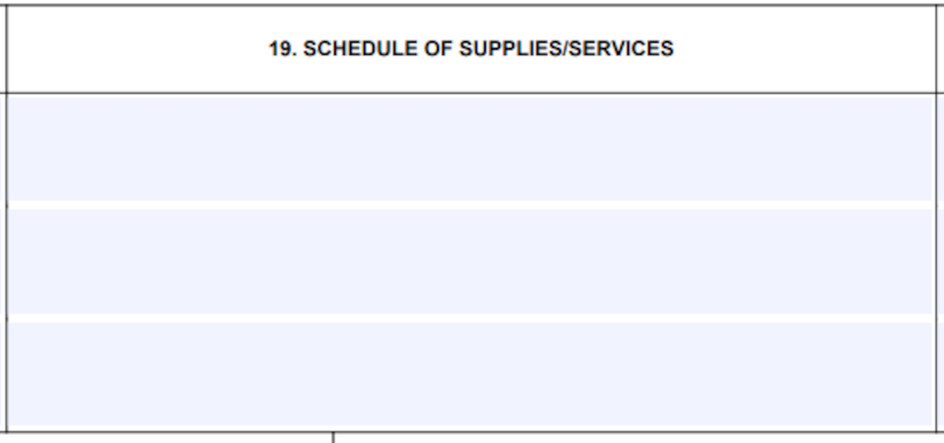 Box 19 of the Order for Supplies or Services (DD1155 Form) for Schedule of Supplies/Services for the line item in the order