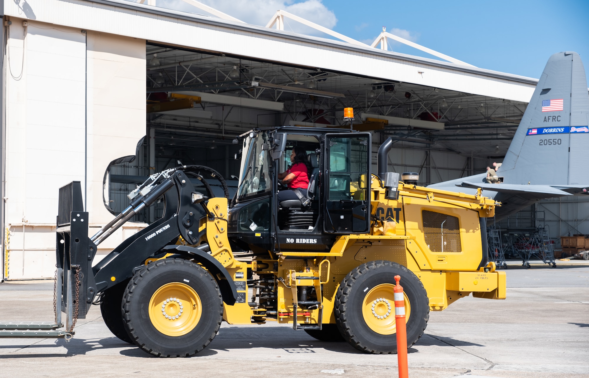 AFRC civic leader drives a 10K forklift