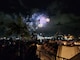 View of the fireworks show being displayed from Memorial Fountain, commemorating July 4th holiday on JBPHH.