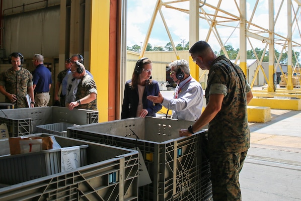 Marine Corps Logistics Command hosted Erica Plath, deputy assistant secretary of the Navy for sustainment, on Sept. 12 at Marine Corps Logistics Base Albany, Ga.