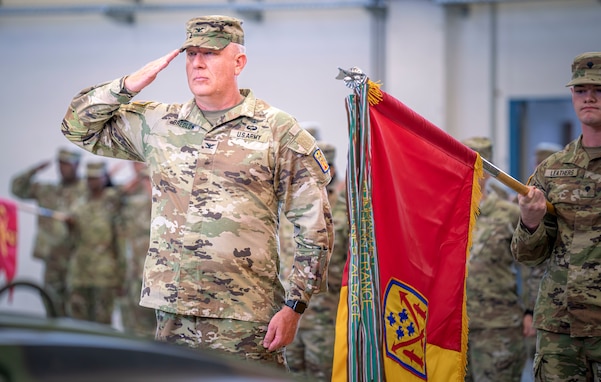 ANSBACH, Germany - The 52D Air Defense Artillery Brigade assumed responsibility of 5th Battalion, 4th Air Defense Artillery Regiment, Maneuver Short Range Air Defense from the 174th Air Defense Artillery Brigade, Ohio Army National Guard in a ceremony today in Ansbach, Germany. The 52D ADA Brigade provides Integrated Air Missile Defense Capabilities to the 10th Army Air and Missile Defense Command, U.S. Army Europe-Africa, U.S. European Command, NATO and partners. The brigade focuses on Integrated Air Missile Defense Capabilities, direct support to the combined land forces combatant commander, V Corps.

“The alignment of 5-4 ADAR (M-SHORAD) underneath the 52D ADA Active-Duty Brigade, is a historic development for USAREUR-AF and the Air Defense Artillery Corps,” said Col. Bruce Bredlow, 52D ADA Brigade Commander as, until now, the 5-4 ADAR Battalion (M-SHOARD) fell under rotational National Guard ADA brigades.