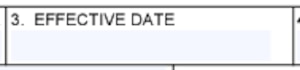 Box 3 of the Award/Contract (SF26 Form) for Effective Date
