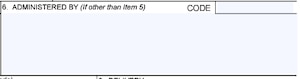 Box 6 of the Award/Contract (SF26 Form) for Administered By (if other than Item 5/ Issue By box) and Code information