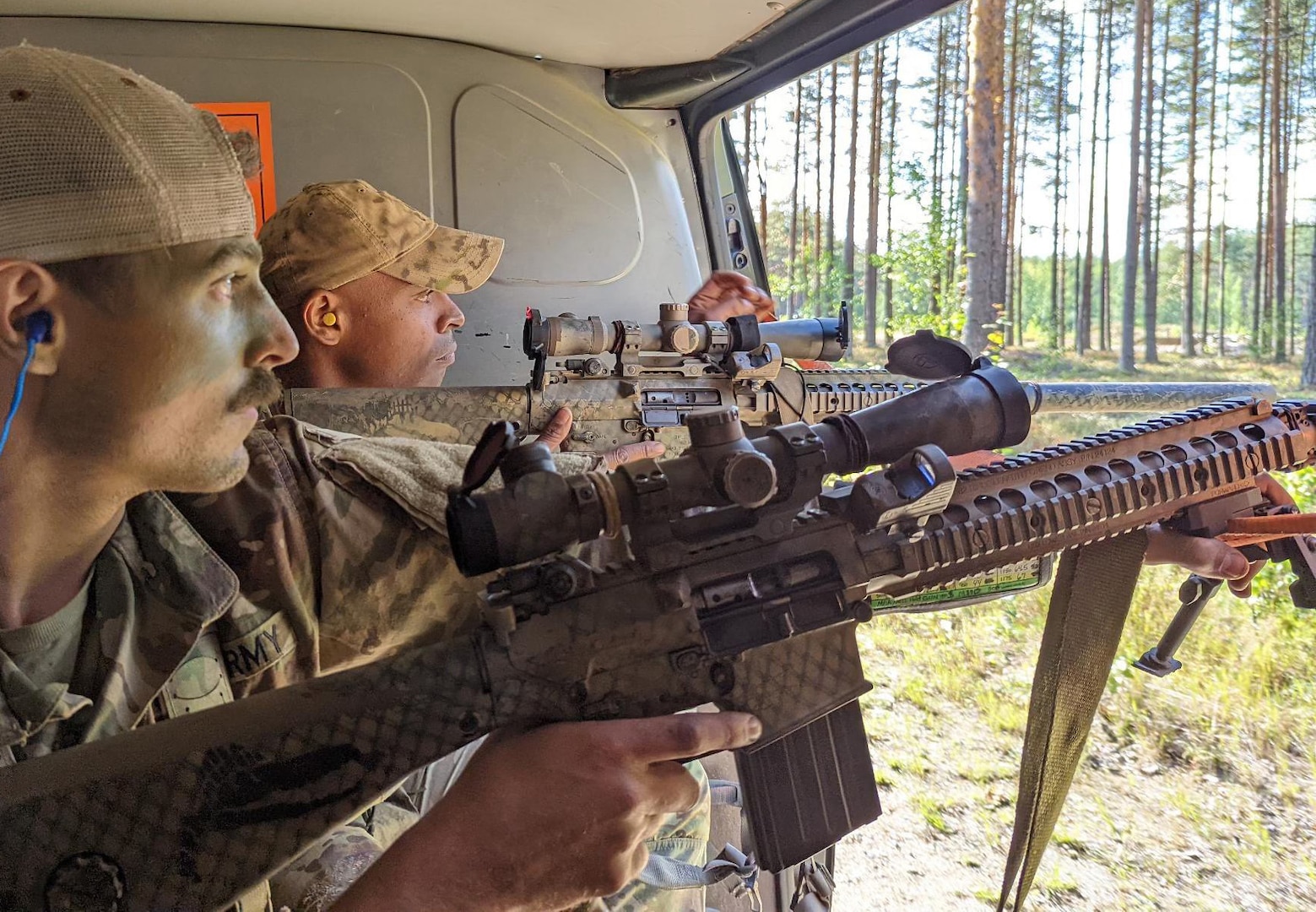 Three Virginia National Guard Soldiers assigned to the 1st Battalion, 116th Infantry Regiment, 116th Infantry Brigade Combat Team, competed in HÄYHÄ 2023, a Finnish Sniper Championship, Aug. 25-27, 2023, near Taipalsaari, Finland. Staff Sgt. Matthew Dawson, Staff Sgt. Joshua Johnson and Sgt. Gavin Asbury made up one of 26 teams in the competition.