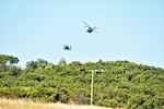 Aircrews with the Wisconsin National Guard’s 1st Battalion, 147th Aviation Regiment, operate UH-60 Black Hawk helicopters Sept. 14, 2023, at Fort McCoy, Wis. Members of the unit regularly complete training at Fort McCoy and support training events at the installation.