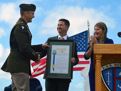 Lt. Col Matthew Upperman recognized by California State Assembly.